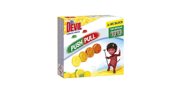 Dr. DEVIL WC PUSH PULL GEL 2x20 g Lemon Fresh                                                                                                                                                                                                             